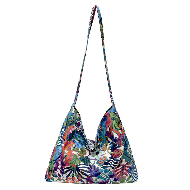 WoFloral Print Hobo Handbag