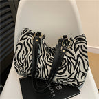 Stylish Zebra Print Canvas Tote Bag