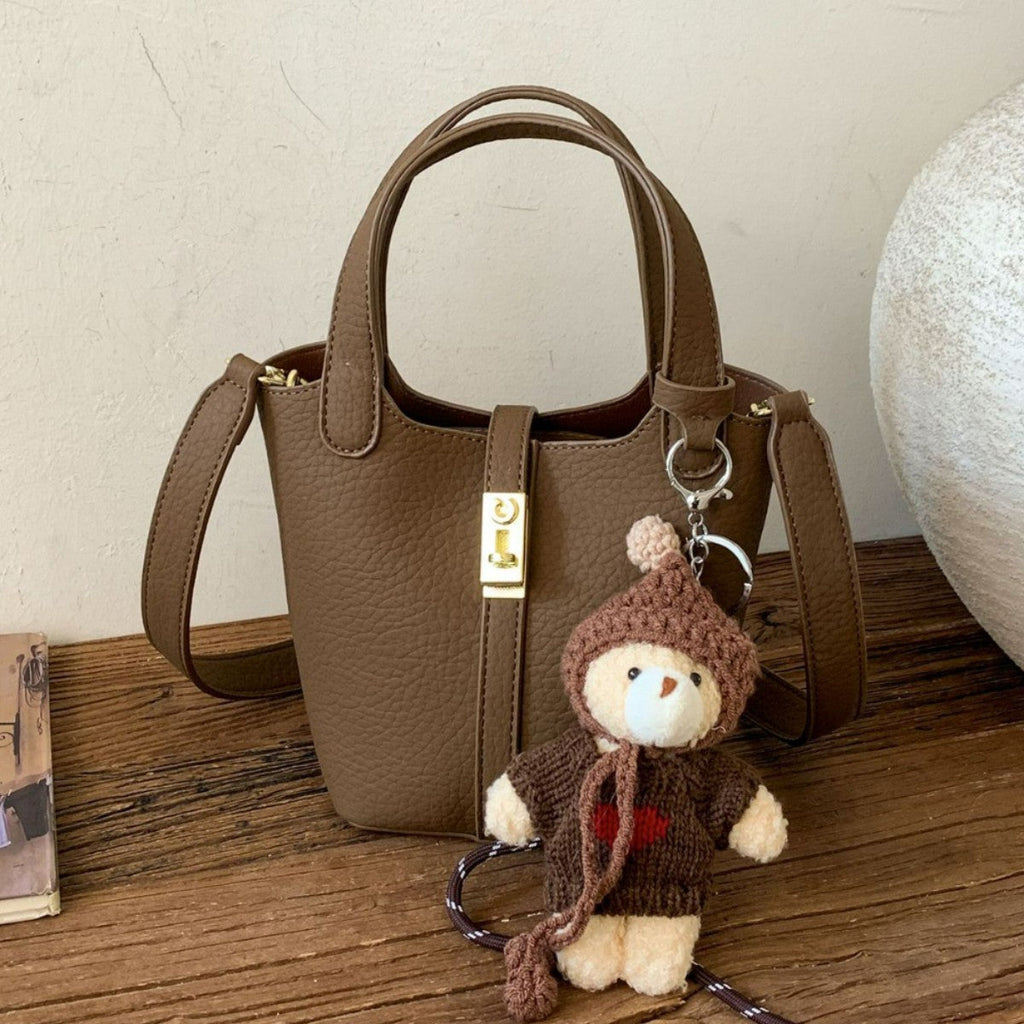 Women's mini handbag with playful animal charm-https://detail.1688.com/offer/998639940951.html-Calm Wears-Braun-Size: with tag-Calm Wears