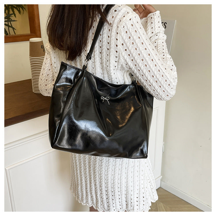 Elegant Glossy Hobo Handbag