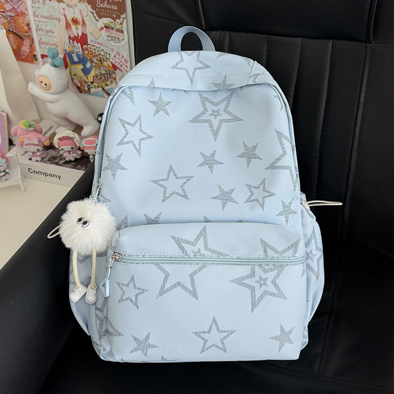 Star-Embellished Casual Backpack
