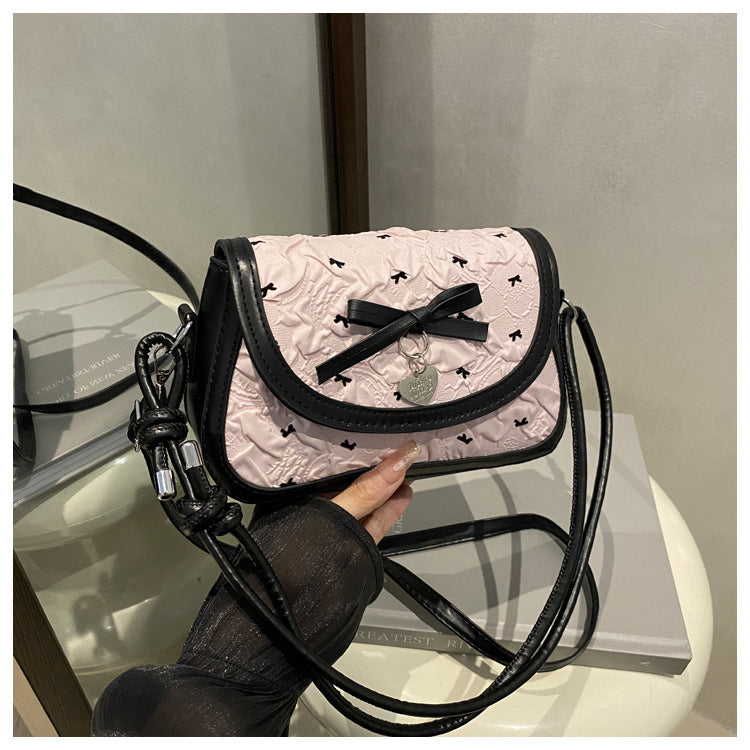 Adorable Bow-Embellished Crossbody Bag