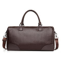 Premium Woven Leather Weekender Bag
