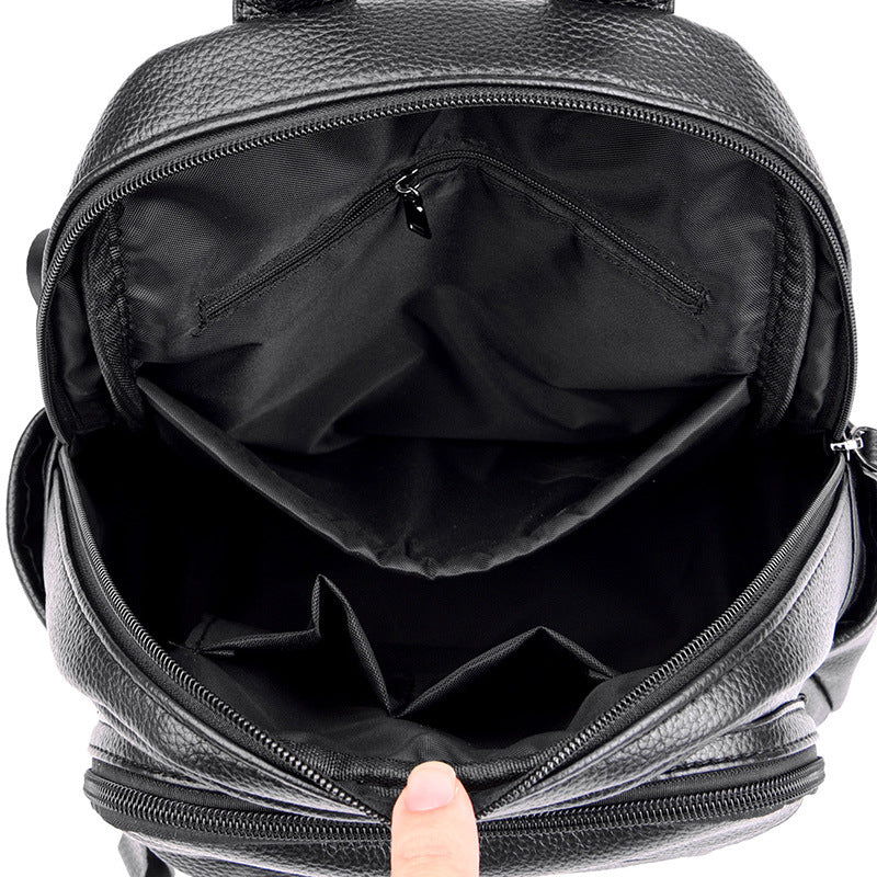 Multi-Compartment Textured Backpack