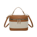 WoChic Leather and Fabric Crossbody Bag