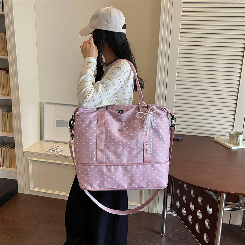 Stylish Polka Dot Travel Duffle