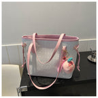 Quilted Pattern Handheld Tote Bag