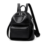 Premium Leather Multi-Pocket Backpack
