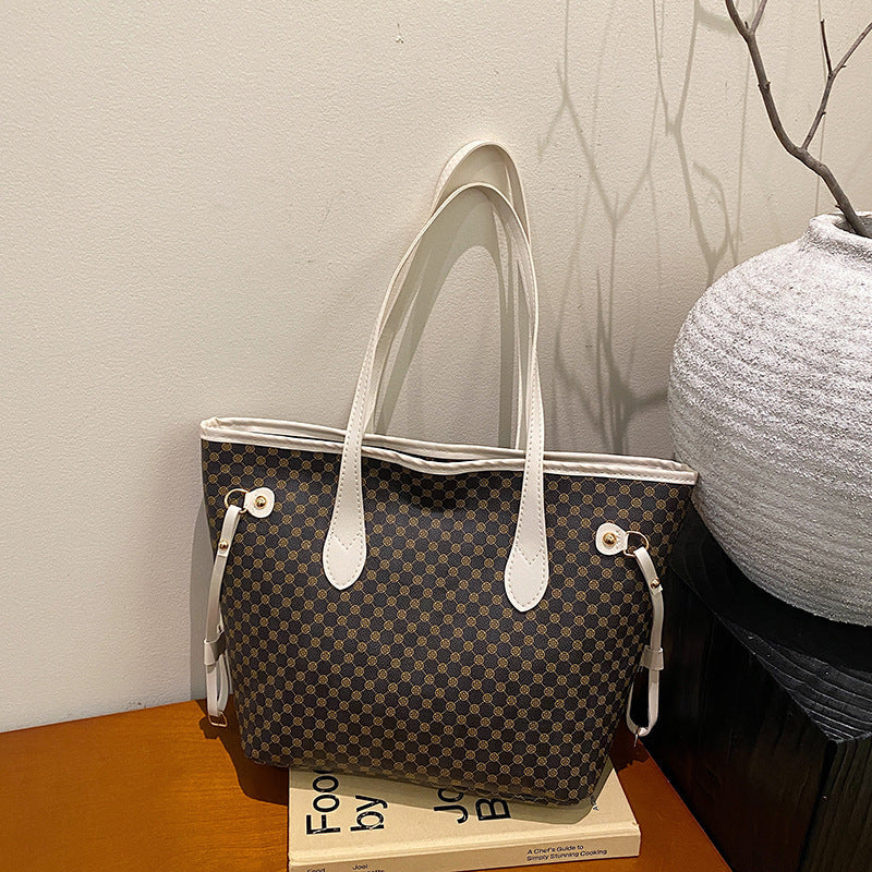 Ladies elegant tote bag with textured design and high-quality leather accents-https://detail.1688.com/offer/1030069148861.html-Calm Wears-White-nothing-Calm Wears