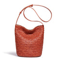 Handwoven Leather Bucket Bag