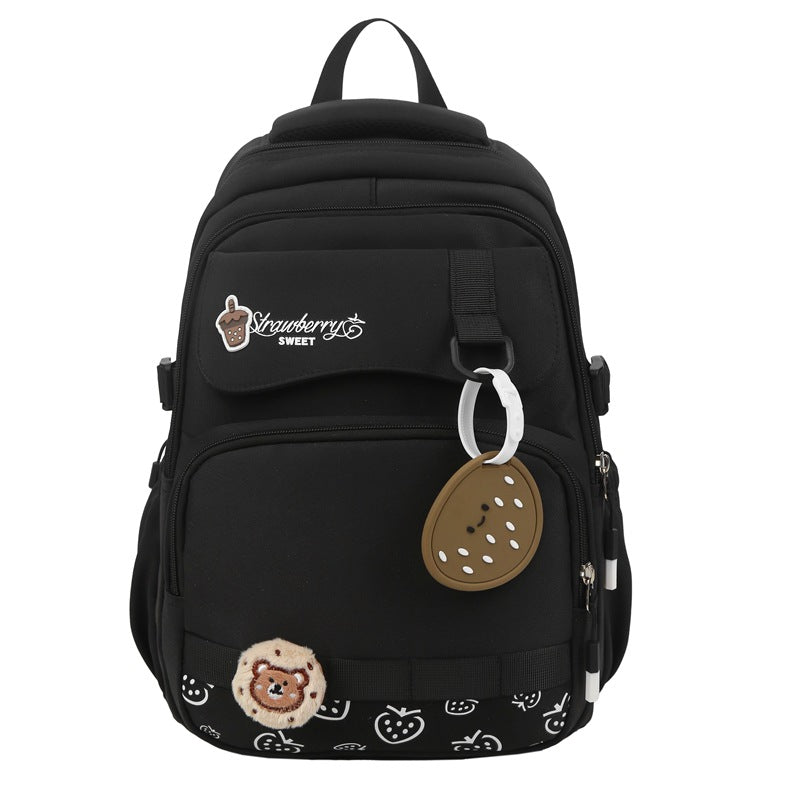 Cute Cartoon-Themed School Backpack-https://detail.1688.com/offer/999664177134.html-Calm Wears-Black-Calm Wears