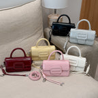 Ladies Mini Handbag with decorative snap closure-https://detail.1688.com/offer/1023673398938.html-Calm Wears-Yellow-Size: without pendant-Calm Wears