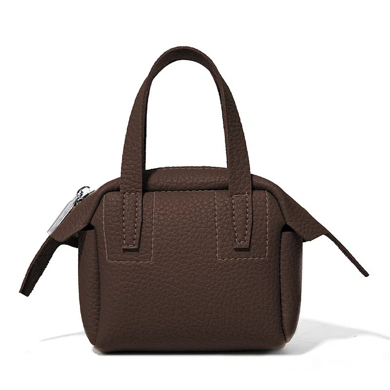 Compact Textured Handheld Satchel