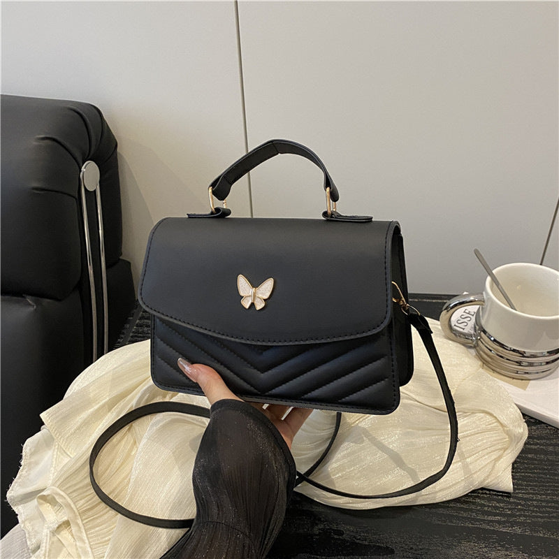 WoElegant Quilted Leather Satchel Bag