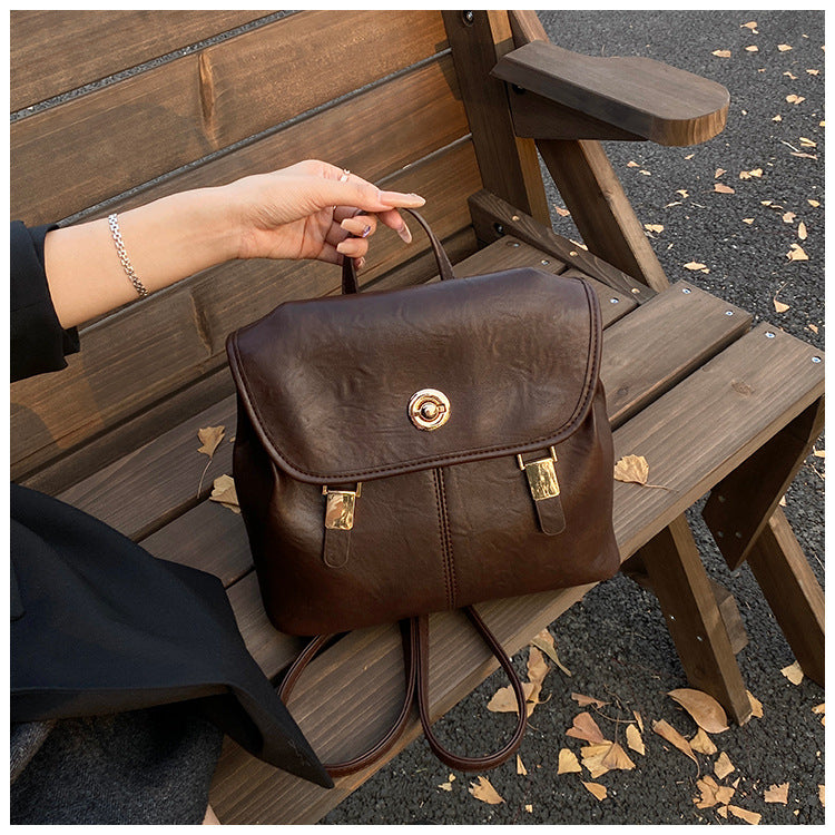 Vintage-Inspired Leather Backpack