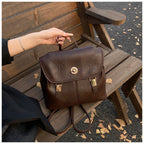Vintage-Inspired Leather Backpack