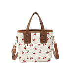 Women's mini handbag with fruity cherry design