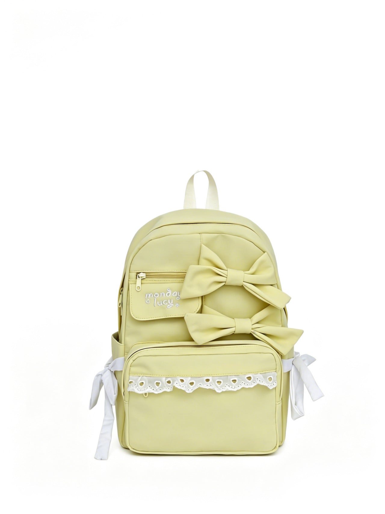 Cute Bow-Accent School Backpack-https://detail.1688.com/offer/1061421073186.html-Calm Wears-Yellow-Calm Wears