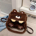 Plush backpack with animal design