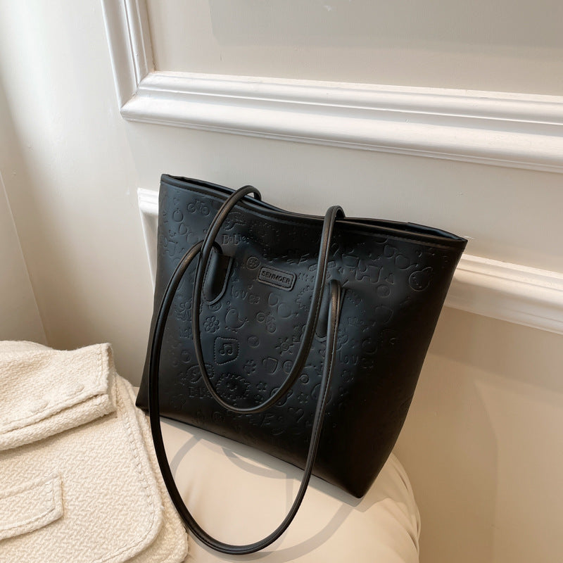 Women structured tote bag-https://detail.1688.com/offer/848972362102.html-Calm Wears-Black-Size: With pendant-Calm Wears