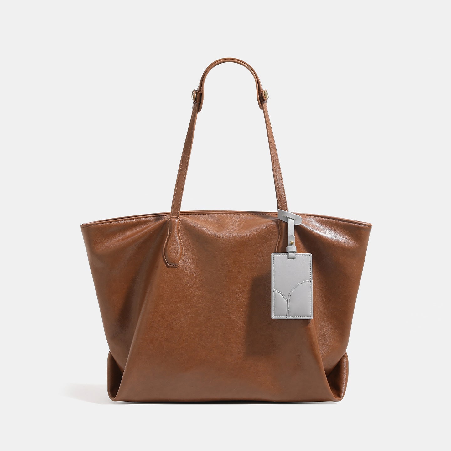 Women high-quality tote bag made of soft synthetic leather with textured design-https://detail.1688.com/offer/974801047470.html-Calm Wears-Braun-nothing-Calm Wears
