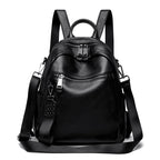 Versatile Multi-Functional Leather Backpack