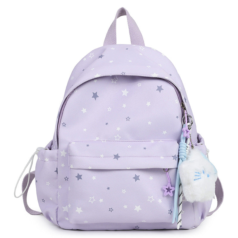 Starry Patterned Plush Backpack