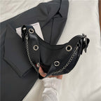 Modern Chain-Handled Hobo Bag