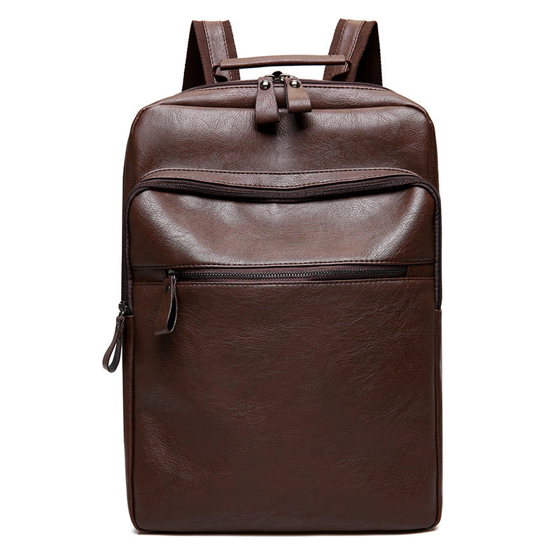 Men's Sleek Leather Laptop Backpack