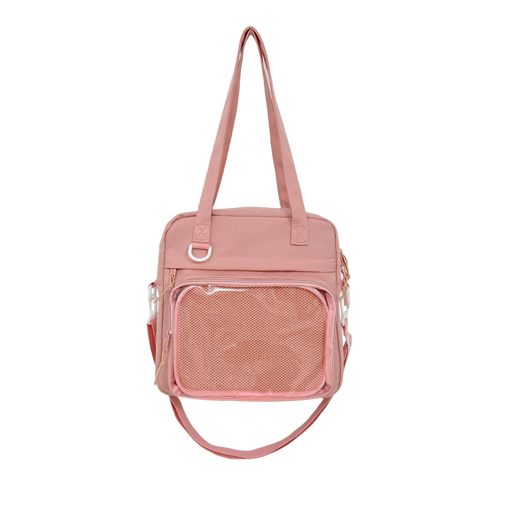 Practical Tote Bag with Transparent Viewing Window