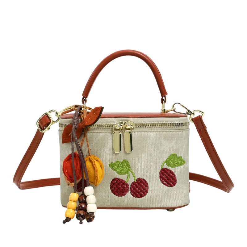 Women's practical shoulder bag with cute fruit motif and practical inner pocket-https://detail.1688.com/offer/1059031522234.html-Calm Wears-Green-nothing-Calm Wears