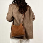 Suede Bucket Handbag