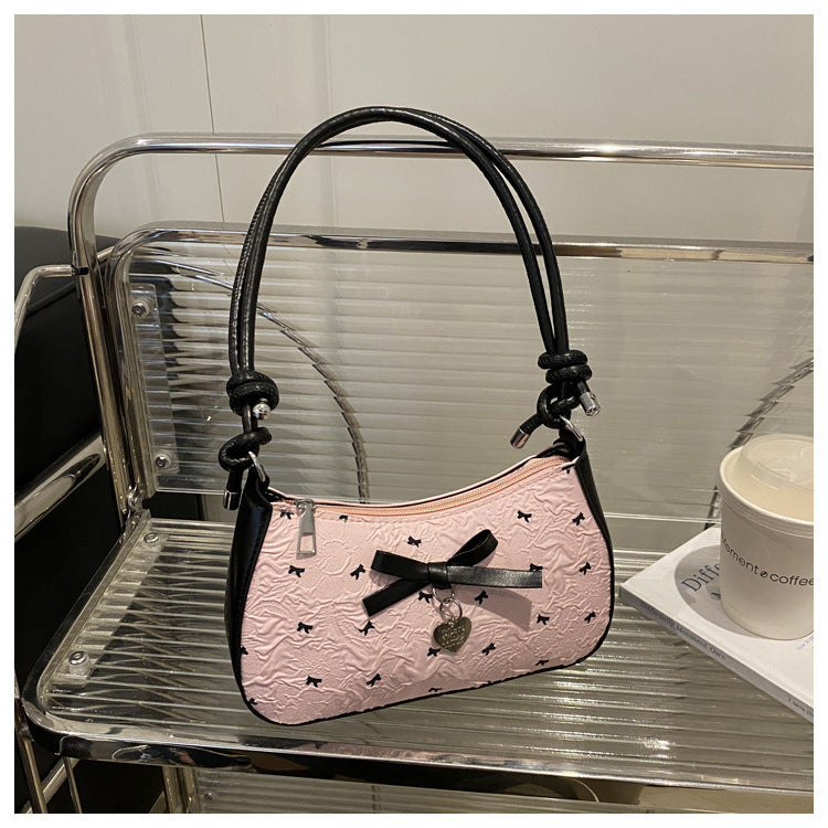 Charming Bow Embellished Handbag