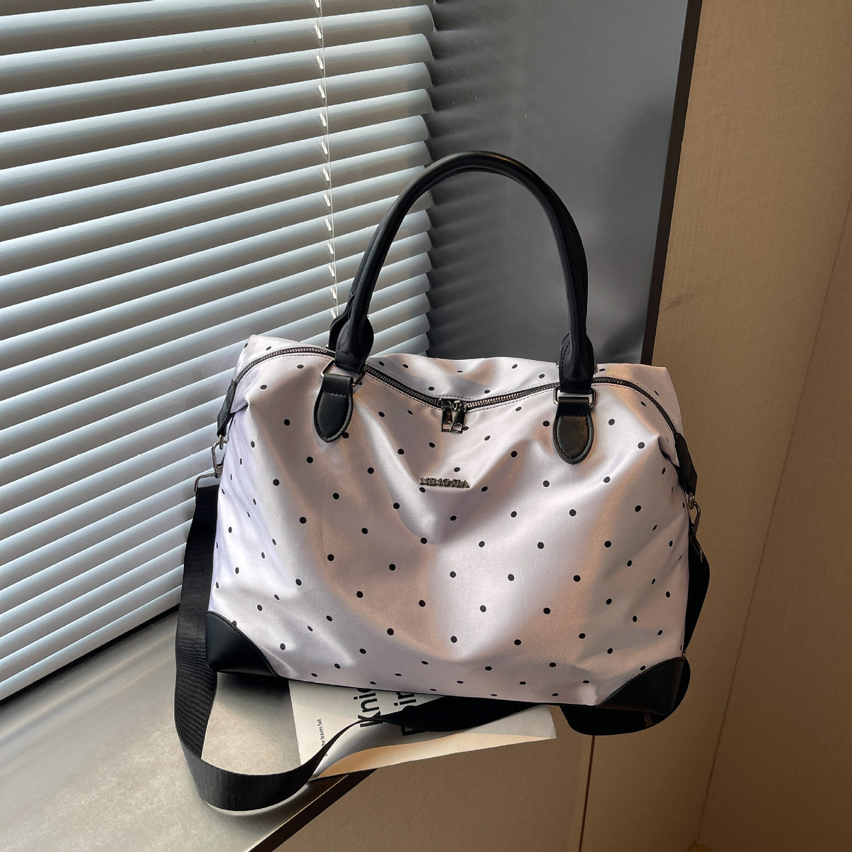 Stylish Polka Dot Weekender Duffle