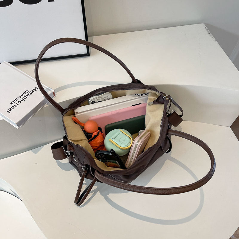Canvas Shoulder Handbag-dione couture20260420-Calm Wears-Cafe-Calm Wears
