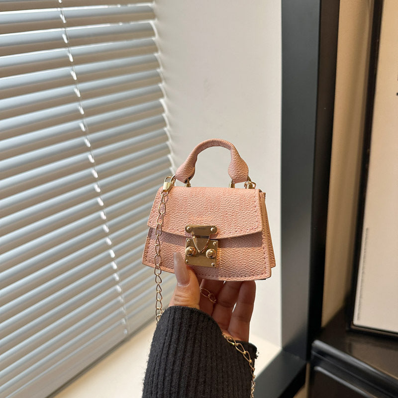 Women's mini handbag with decorative chain strap-https://detail.1688.com/offer/1050314428247.html-Calm Wears-Rosa-nothing-Calm Wears