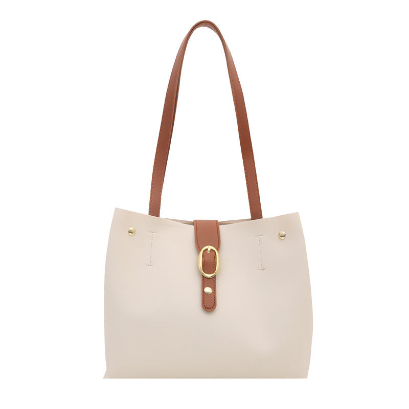 Structured Leather Tote Bag