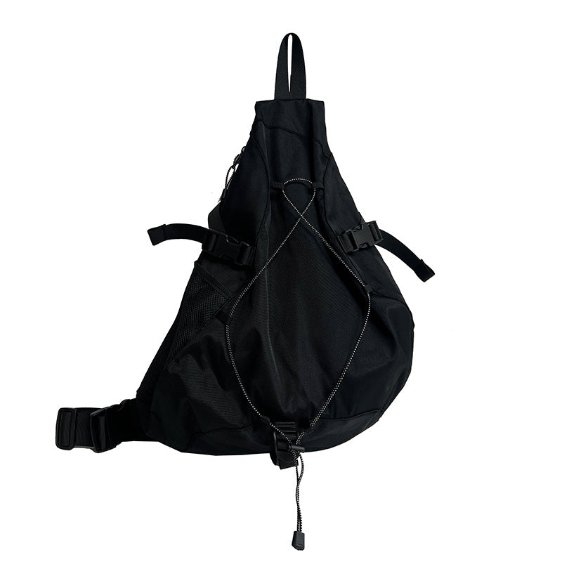 Sporty sling backpack with adjustable straps and practical organizer