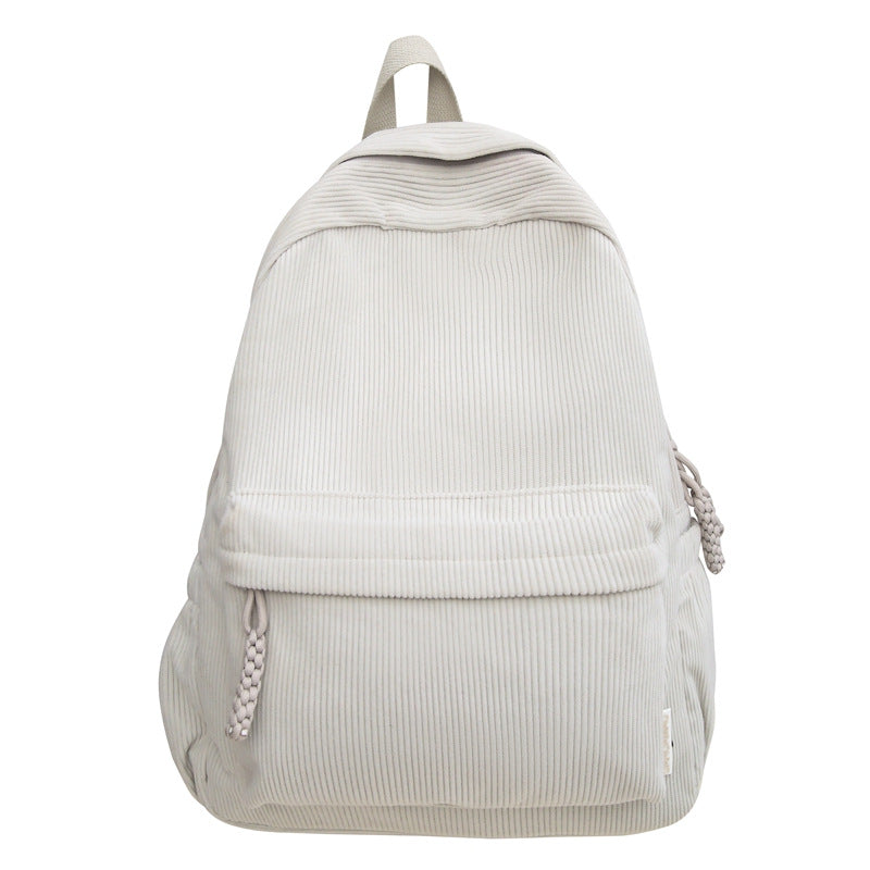 Cord Backpack with Versatile Compartments and Ergonomic Design
