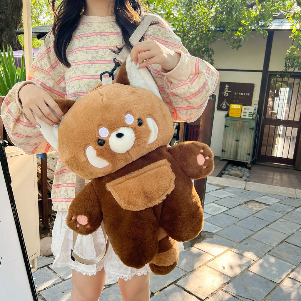 Plush handbag in animal design