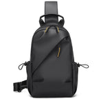 Practical sling backpack with high-functional compartments