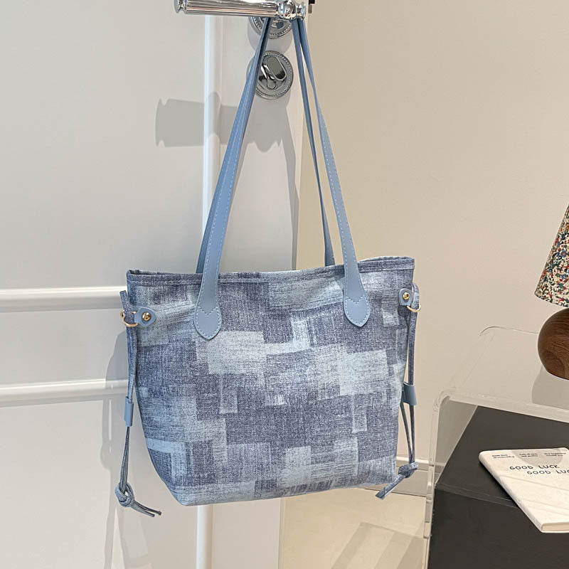 Textured Canvas Tote Bag