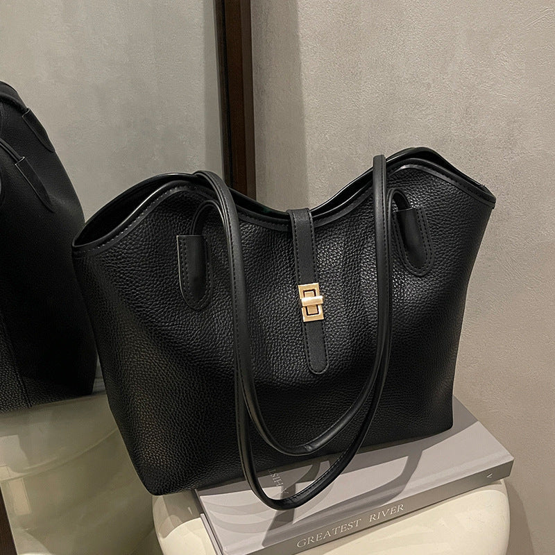 Ladies tote bag made of high-quality leather with elegant design-https://detail.1688.com/offer/981975684283.html-Calm Wears-Cream-nothing-Calm Wears