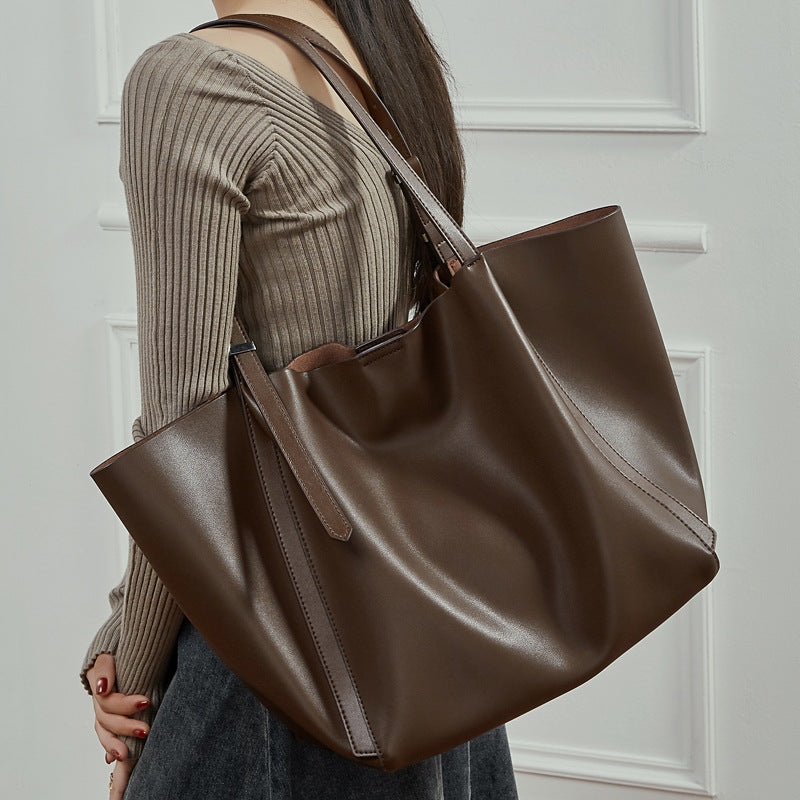 Women's tote bag with elegant design and removable shoulder strap-https://detail.1688.com/offer/994459658272.html-Calm Wears-Apricot-54-Calm Wears