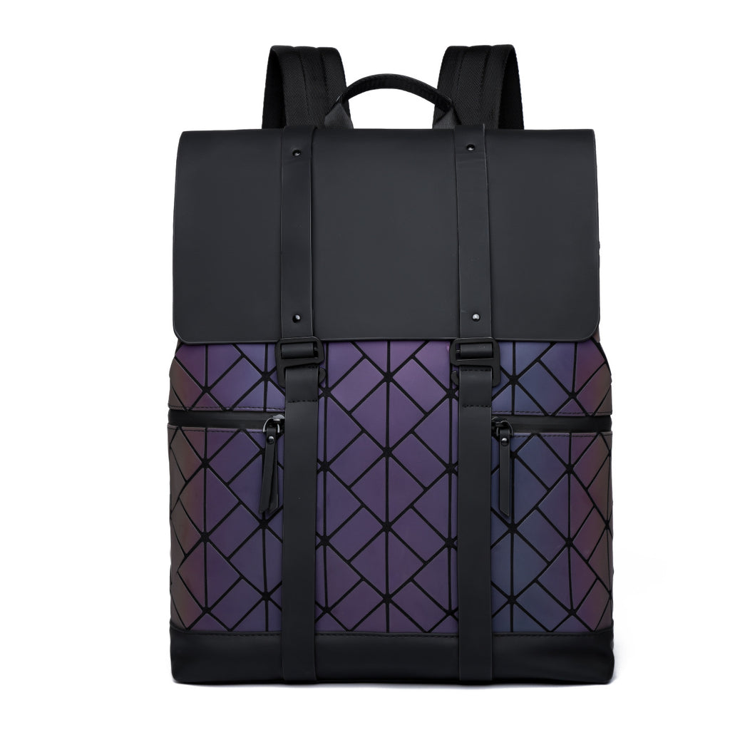Geometric Pattern Rolltop Backpack