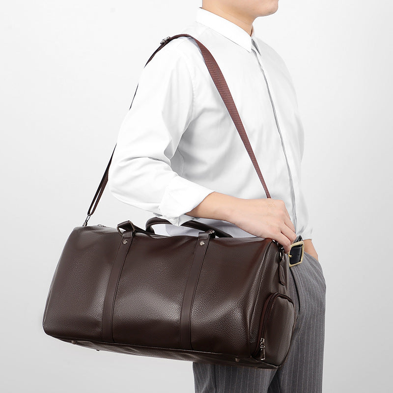 Elegant Leather Weekender Bag