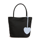 Stylish Heart-Embellished Everyday Tote Bag
