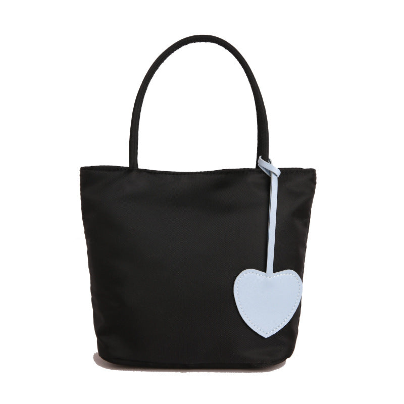 Stylish Heart-Embellished Everyday Tote Bag