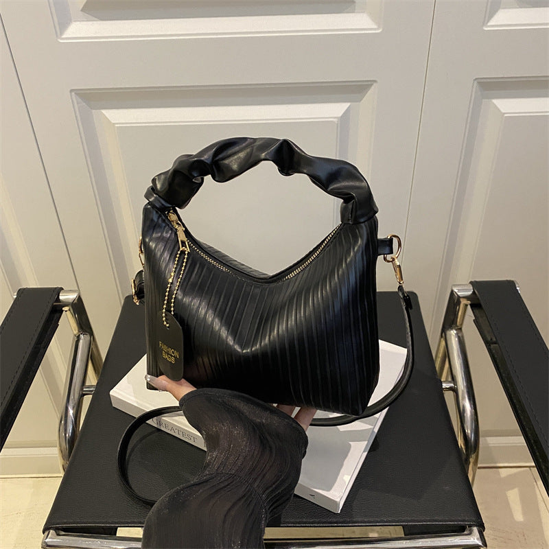 Ribbed Texture Shoulder Bag