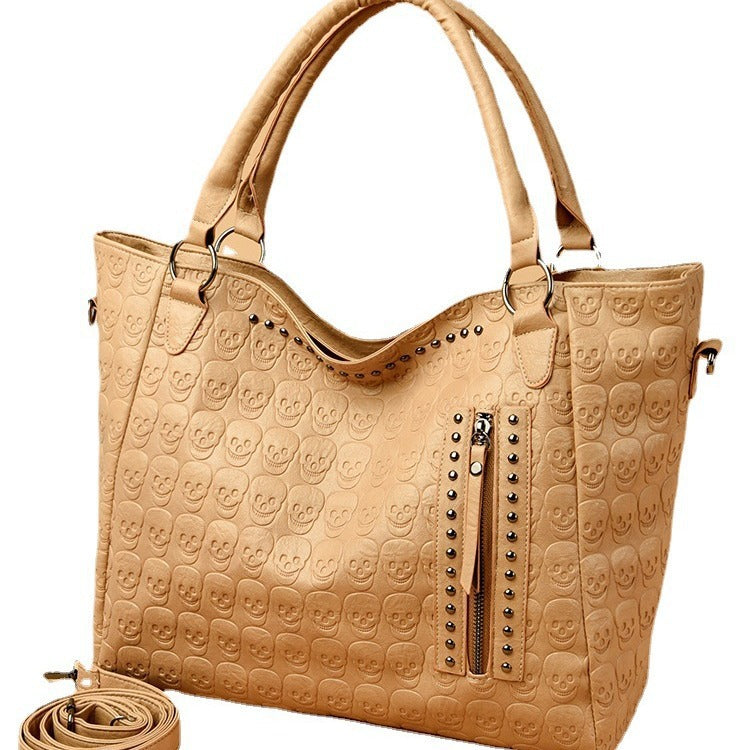 Women's fashionable tote bag with playful design-https://detail.1688.com/offer/869099722326.html-Calm Wears-Khaki-nothing-Calm Wears